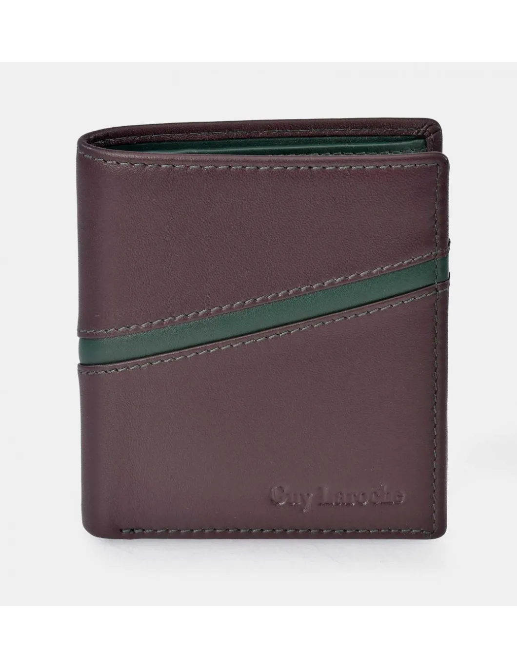 GUY LAROCHE Cartera Billetera de piel para hombre pequeña Colección Napa