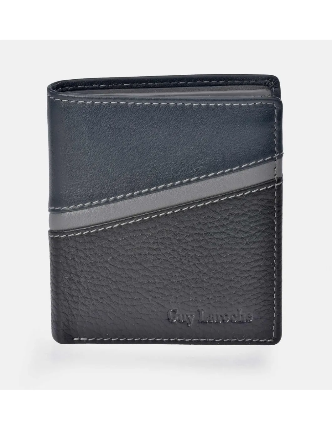 GUY LAROCHE Cartera billetera piel compacta para hombre Colección Napa Grano