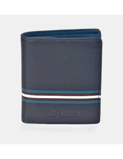 GUY LAROCHE Cartera compacta para hombre en piel Rayas