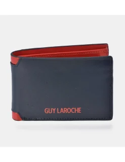 GUY LAROCHE Cartera compacta tipo americano con monedero en piel colores para hombre