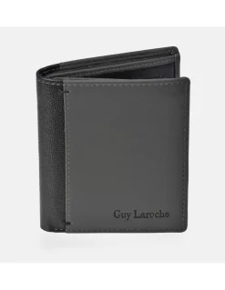 GUY LAROCHE Cartera compacta para hombre en piel combinada