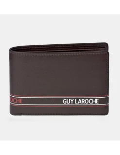 GUY LAROCHE cartera compacta en piel tipo americano para hombre con monedero