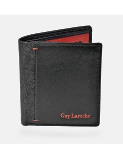 GUY LAROCHE Cartera compacta para hombre en piel combinada