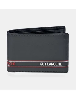 GUY LAROCHE cartera compacta en piel tipo americano para hombre con monedero
