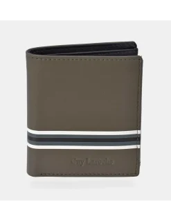 GUY LAROCHE Cartera compacta para hombre en piel Rayas