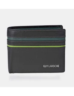 GUY LAROCHE cartera con monedero tipo americano en piel de Ubrique combinada con monedero para hombre