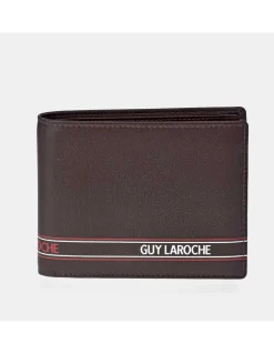 GUY LAROCHE cartera en piel tipo americano para hombre con monedero interior