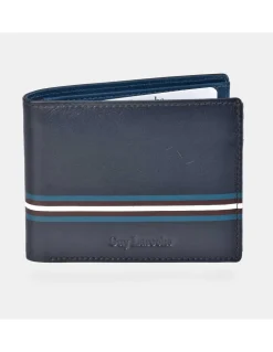 GUY LAROCHE Cartera horizontal con tarjetero para hombre en piel Rayas
