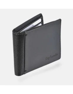 GUY LAROCHE Cartera horizontal compacta con tarjeteros para hombre en piel combinada