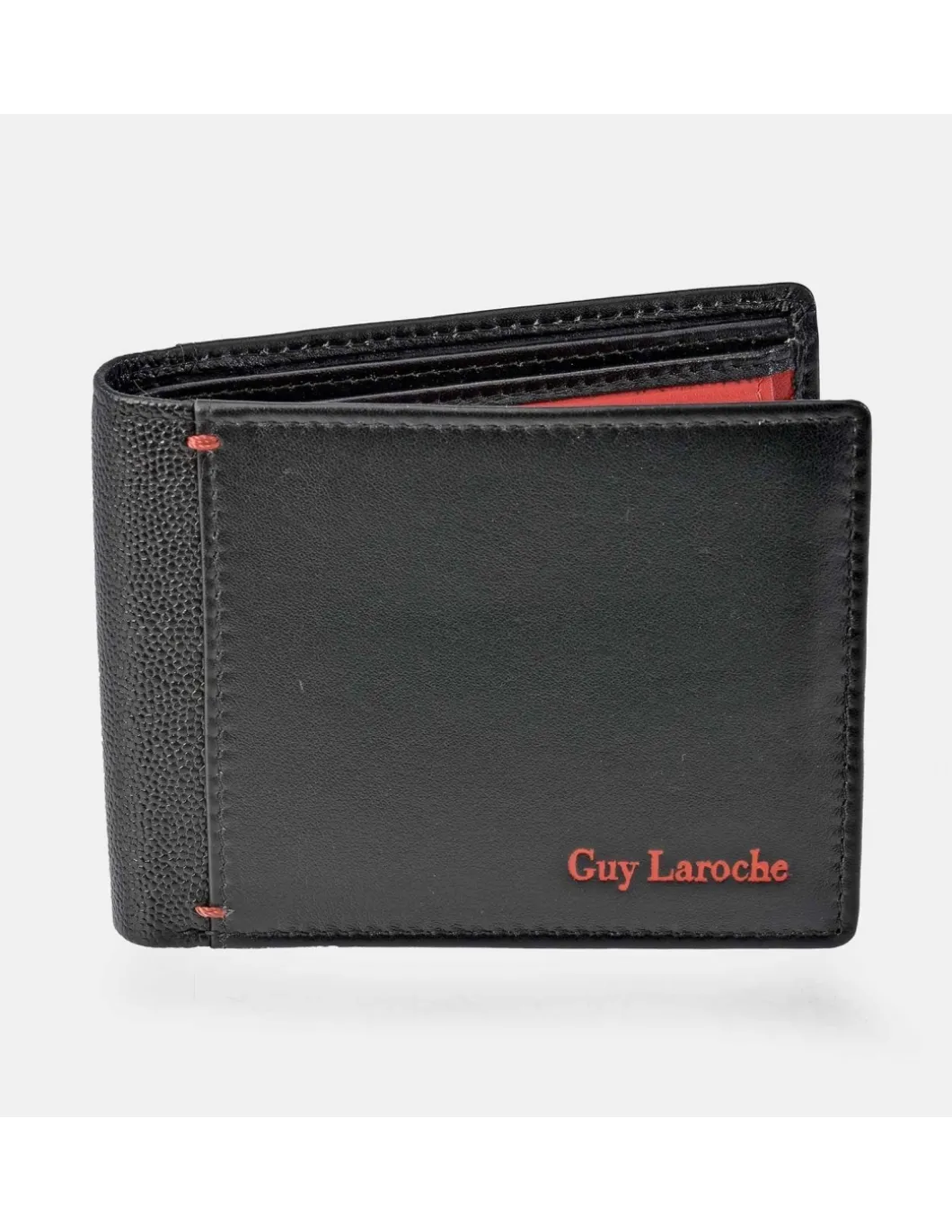 GUY LAROCHE Cartera horizontal para hombre en piel combinada con monedero