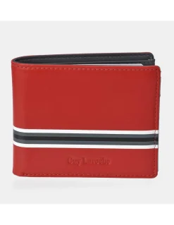 GUY LAROCHE Cartera horizontal con tarjetero para hombre en piel Rayas