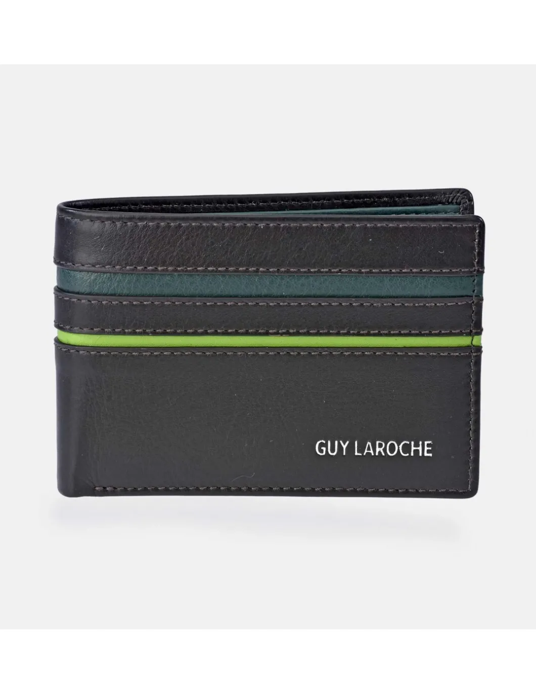 GUY LAROCHE cartera tipo americano en piel de Ubrique combinada para hombre