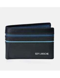 GUY LAROCHE cartera tipo americano en piel de Ubrique combinada para hombre