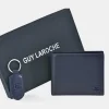 GUY LAROCHE cartera y llavero en piel con estuche regalo para hombre