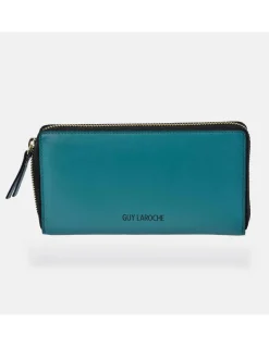 GUY LAROCHE Gran billetero con cremallera para mujer en piel