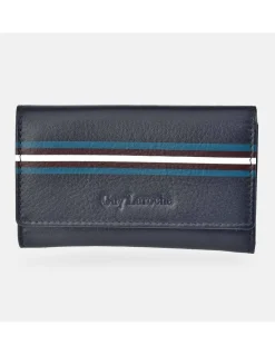 GUY LAROCHE Llavero mosquetón para hombre en piel Rayas