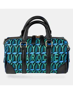 GUY LAROCHE mini bolso bandolera con asas de mano en lona estampada logo