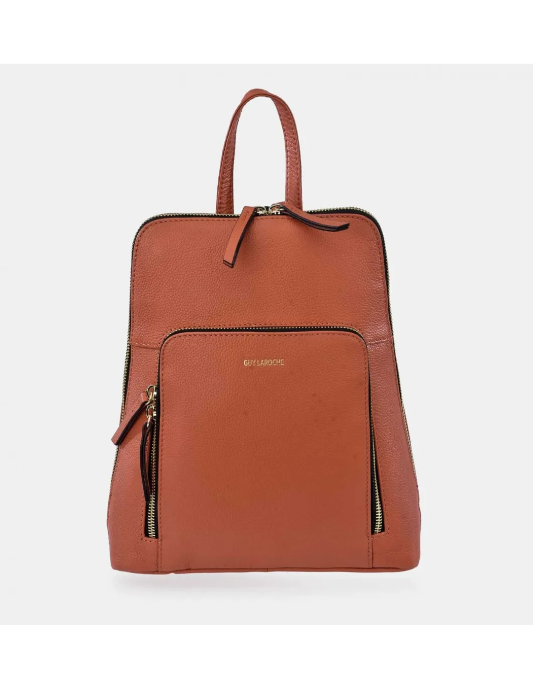 GUY LAROCHE mochila piel grano mujer tirantes con cremallera