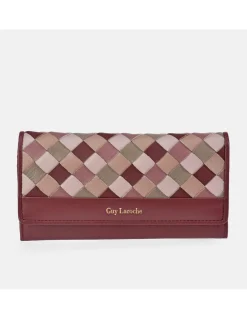 GUY LAROCHE Monedero billetero grande para mujer en piel tiras