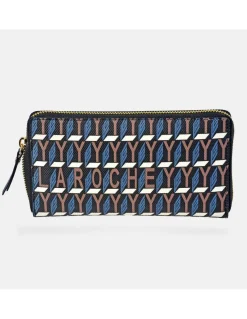 GUY LAROCHE monedero billetero grande para mujer en lona print logo