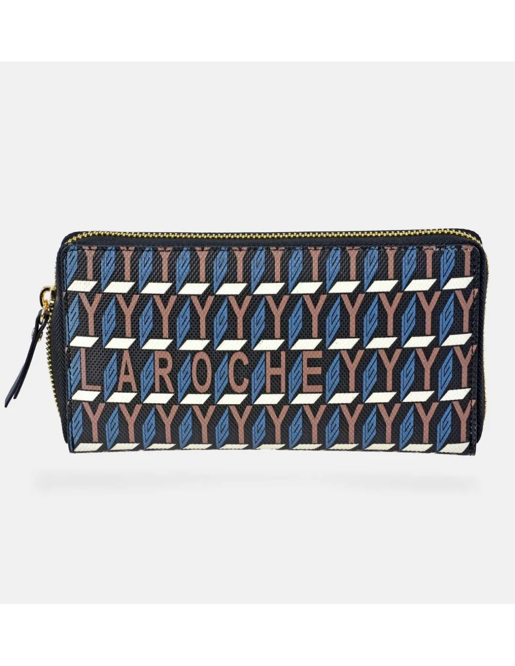 GUY LAROCHE monedero billetero grande para mujer en lona print logo