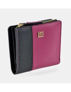 GUY LAROCHE monedero billetero mini para mujer en piel bicolor