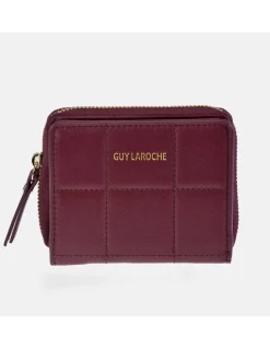 GUY LAROCHE Monedero Billetero pequeño en piel con cremallera para mujer