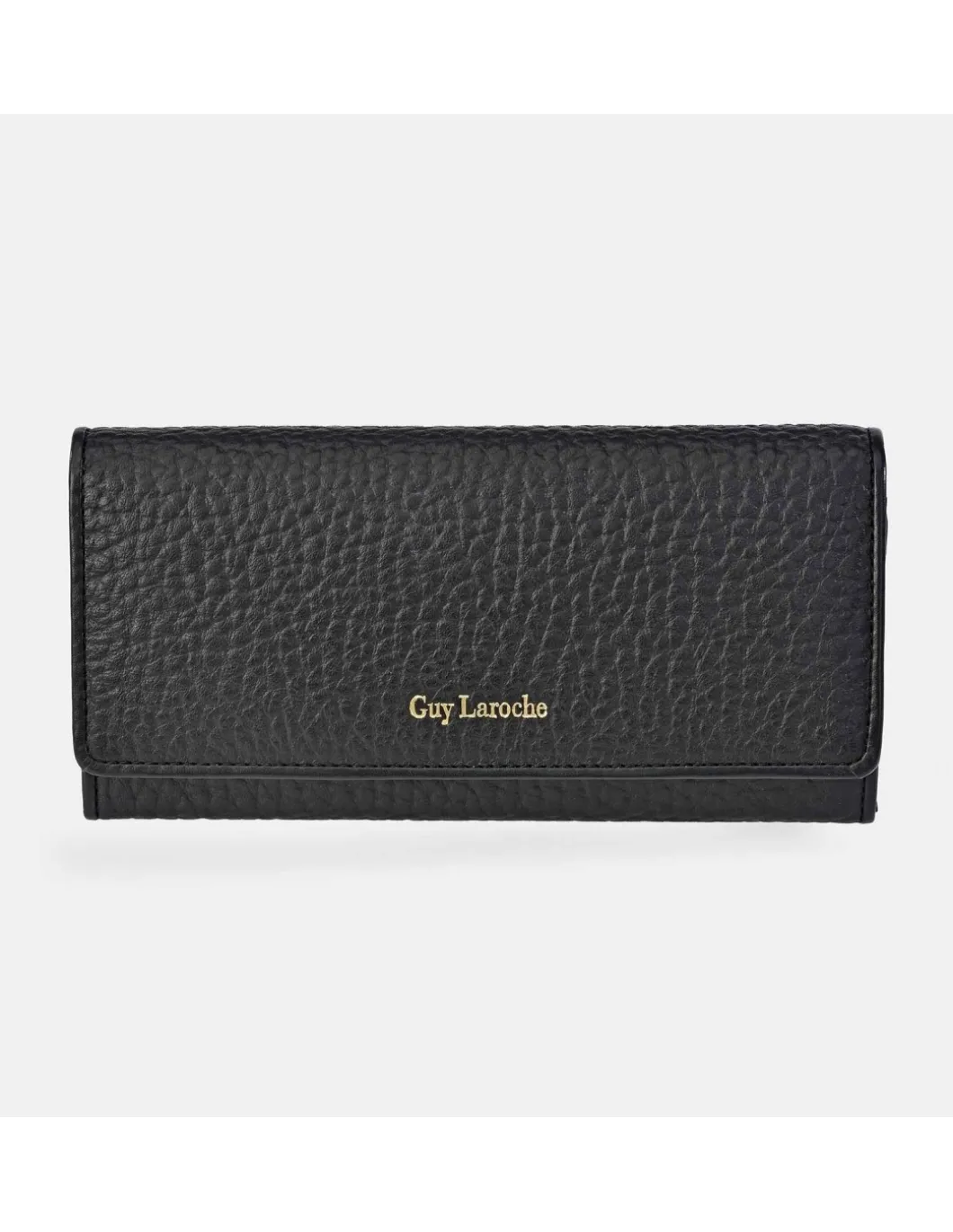 GUY LAROCHE Monedero billetero grande con solapa para mujer en piel grano