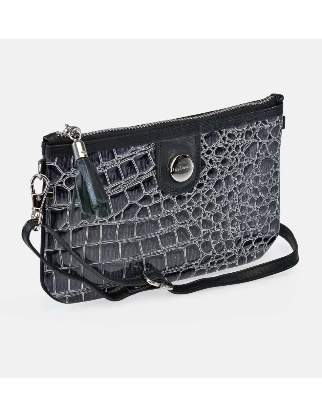 GUY LAROCHE Monedero billetero grande + Bolso de mano con bandolera en símil piel con estuche