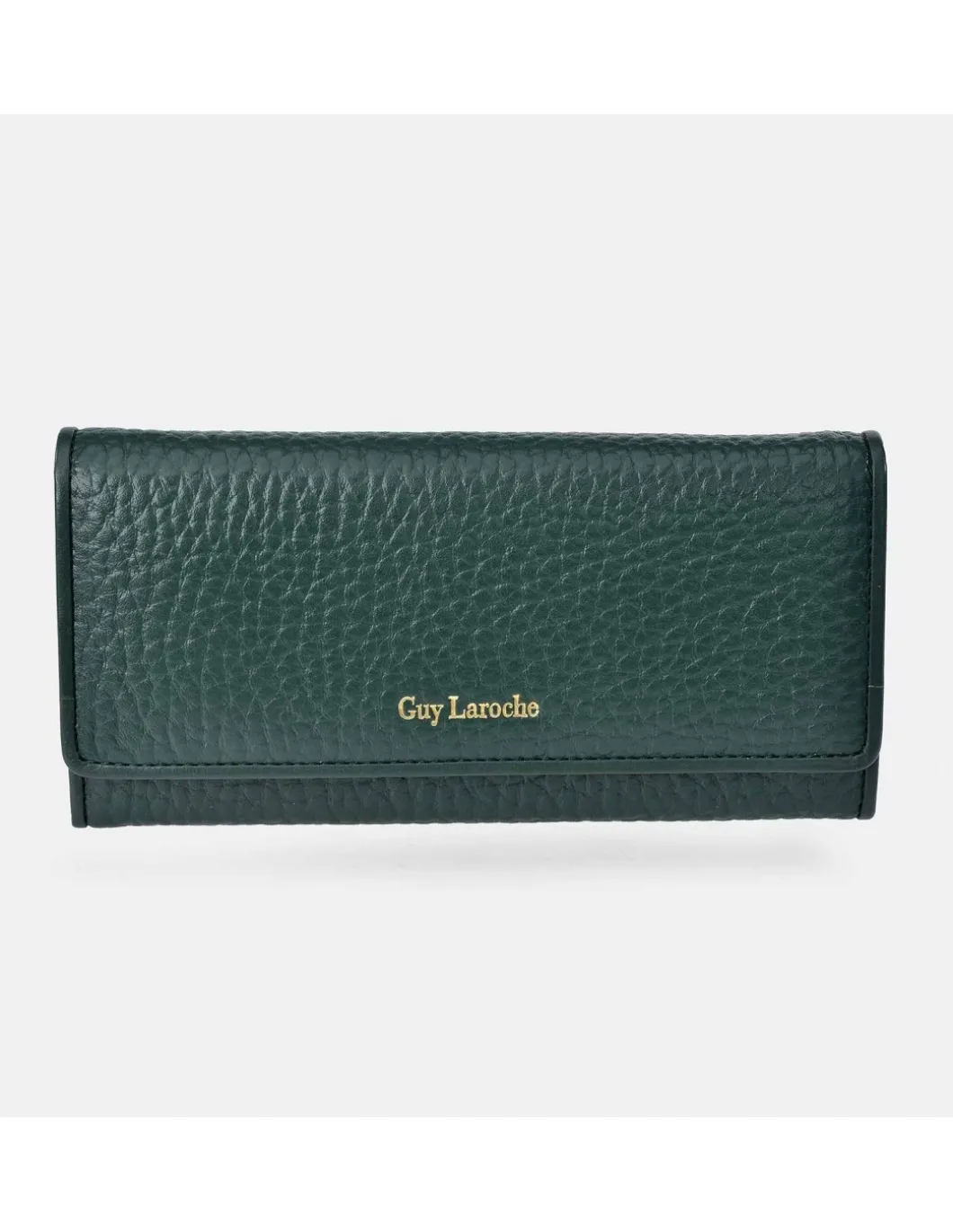 GUY LAROCHE Monedero billetero grande con solapa para mujer en piel grano