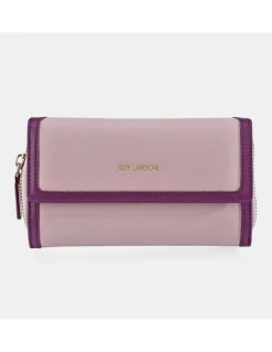 GUY LAROCHE monedero billetero con solapa para mujer en piel color