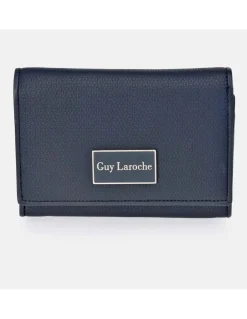 GUY LAROCHE monedero billetero con solapa para mujer en símil piel grabada