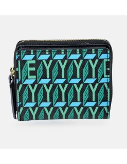 GUY LAROCHE monedero billetero mini para mujer en lona print logo