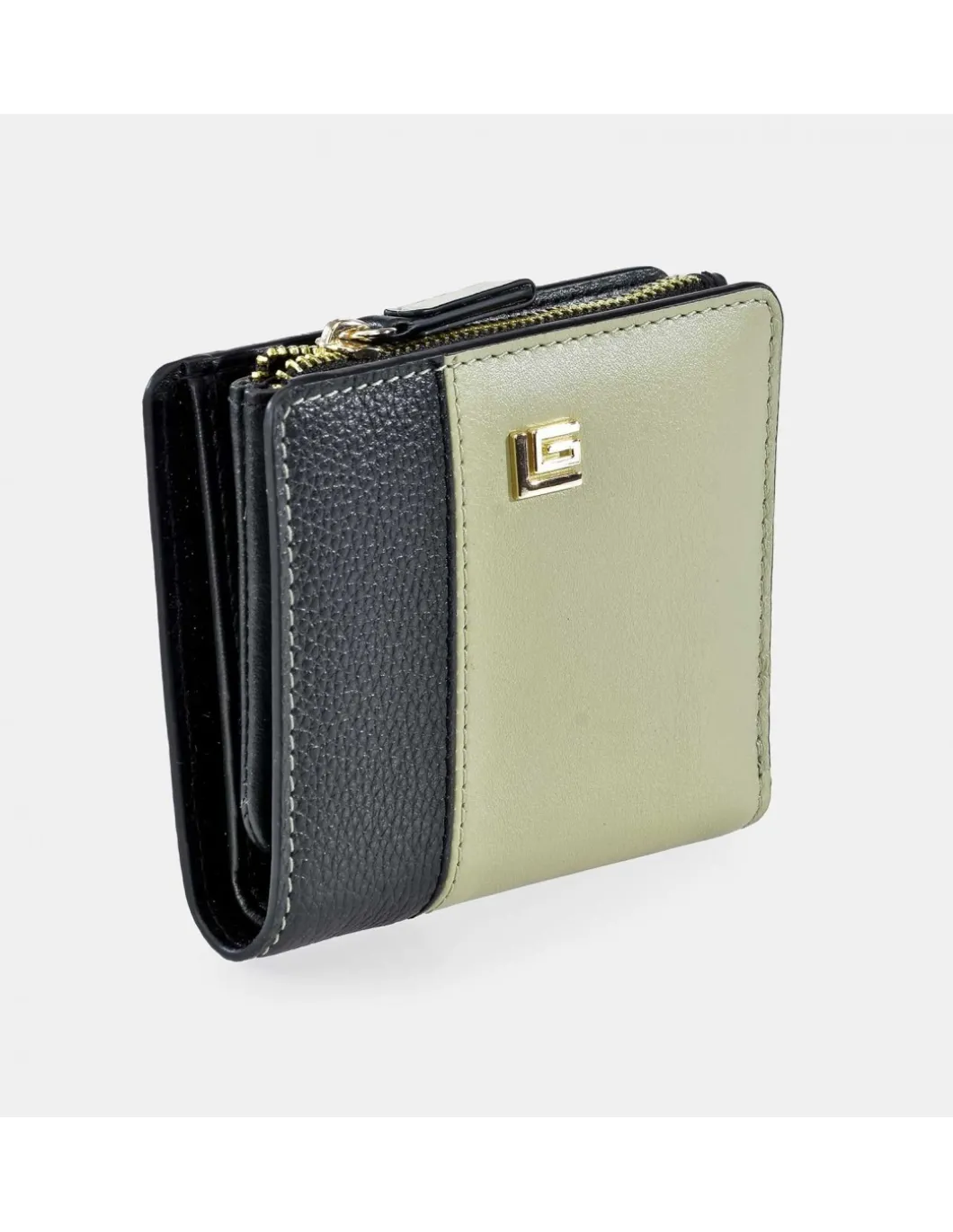 GUY LAROCHE monedero billetero mini para mujer en piel bicolor