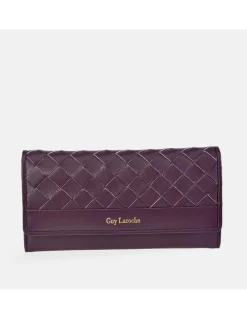 GUY LAROCHE Monedero billetero grande para mujer en piel tiras