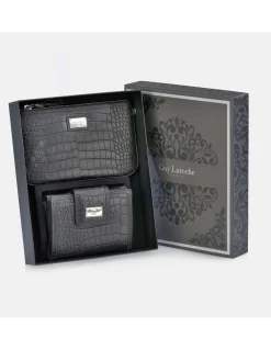 GUY LAROCHE Monedero billetero y bolso de mano para mujer en símil piel con estuche de regalo