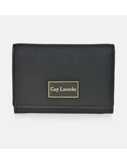 GUY LAROCHE monedero billetero con solapa para mujer en símil piel grabada
