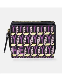 GUY LAROCHE monedero billetero mini para mujer en lona print logo