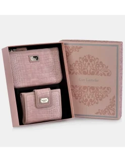 GUY LAROCHE Monedero billetero y bolso de mano para mujer en símil piel con estuche de regalo