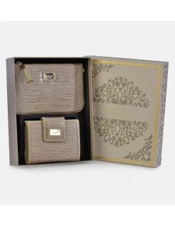 GUY LAROCHE Monedero billetero y bolso de mano para mujer en símil piel con estuche de regalo