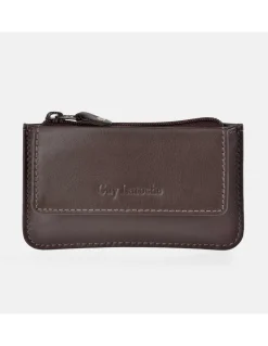 GUY LAROCHE Monedero con llavero en piel suave para hombre