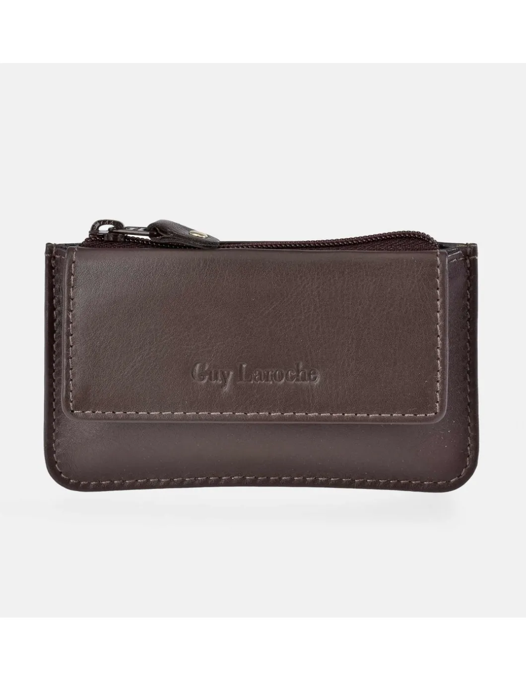 GUY LAROCHE Monedero con llavero en piel suave para hombre