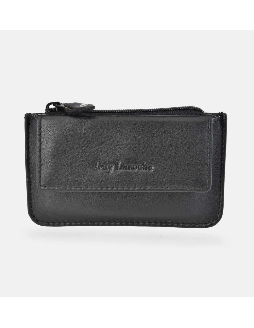 GUY LAROCHE Monedero con llavero en piel suave para hombre