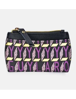 GUY LAROCHE monedero con tarjetero para mujer en lona print logo