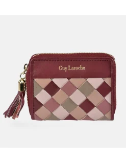 GUY LAROCHE Monedero cremallera pequeño para mujer en piel tiras