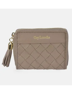 GUY LAROCHE Monedero cremallera pequeño para mujer en piel tiras