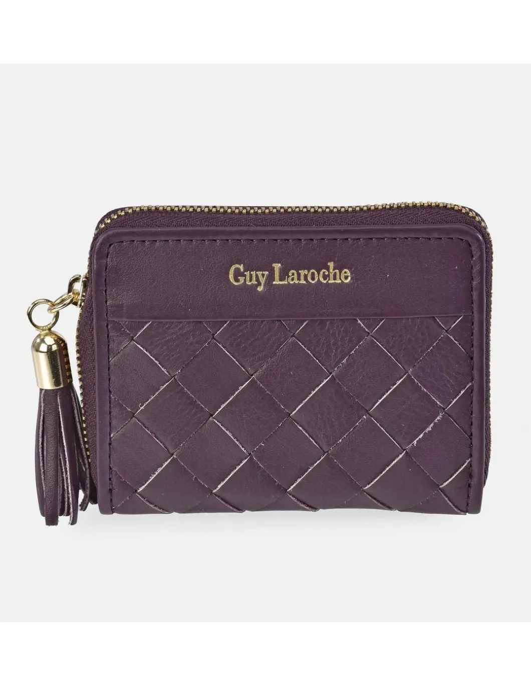 GUY LAROCHE Monedero cremallera pequeño para mujer en piel tiras
