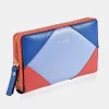 GUY LAROCHE monedero grande con cremallera para mujer en piel patchwork