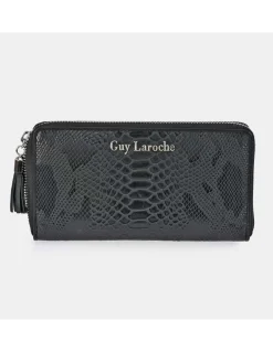 GUY LAROCHE Monedero para mujer en piel sintética grabada con cremallera