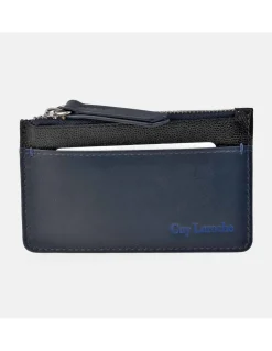 GUY LAROCHE Monedero plano con tarjeteros para hombre en piel combinada